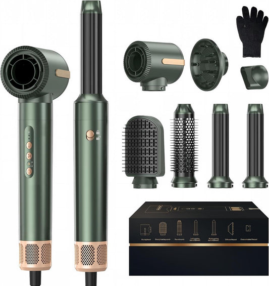 Cepillo Secador De Pelo Air Styler 7 EN 1, UKLISS Secador Pelo Profesional Con Difusor, Palo Automático De Rizado De Aire, Dar Volumen, Doblar, Suavizar, Secar El Cabello