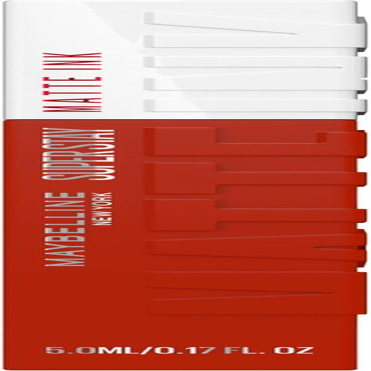 Maybelline New York, Superstay Matte Ink, Pintalabios Mate De Larga Duración, Tono 117 - Ground Breaker, Rojo Ladrillo Oscuro