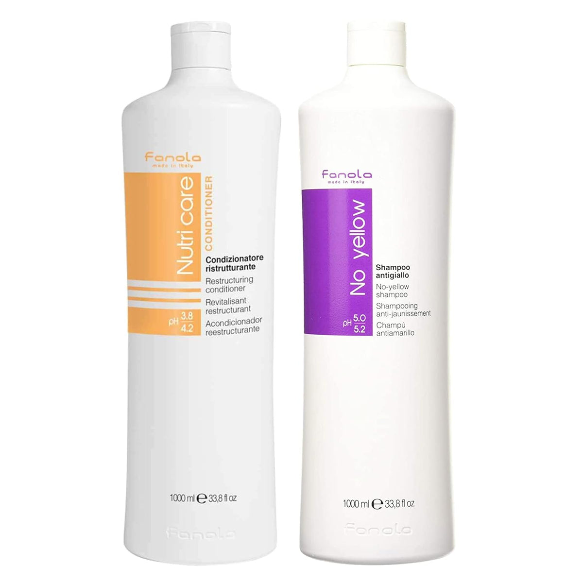 Fanola Nutri Care No Yellow - Champú Acondicionador