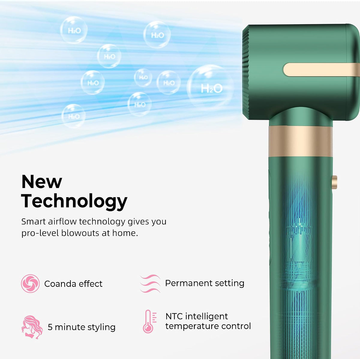 Cepillo Secador De Pelo Air Styler 7 EN 1, UKLISS Secador Pelo Profesional Con Difusor, Palo Automático De Rizado De Aire, Dar Volumen, Doblar, Suavizar, Secar El Cabello